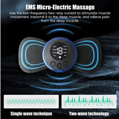 Fitzsi Essentials EMS neck massager patch for pain relief with micro-electric massage technology and control panel