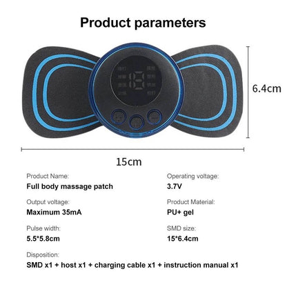 Fitzsi Essentials EMS neck massager patch for pain relief with adjustable settings and compact design