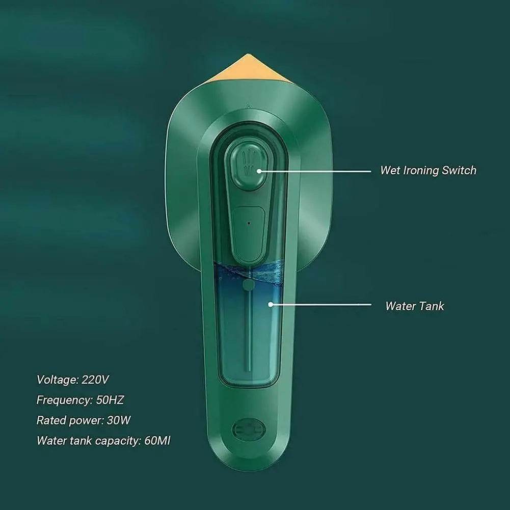 Top view of Fitzsi Essentials handheld garment steamer highlighting water tank and controls