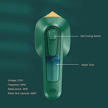 Top view of Fitzsi Essentials handheld garment steamer highlighting water tank and controls