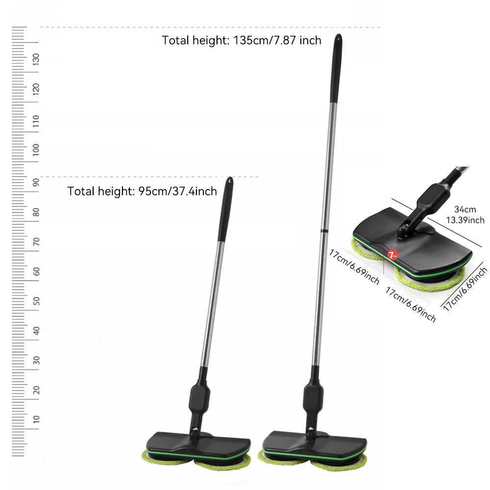 Cordless Electric Dual Spin Mop – Rechargeable Floor Cleaner