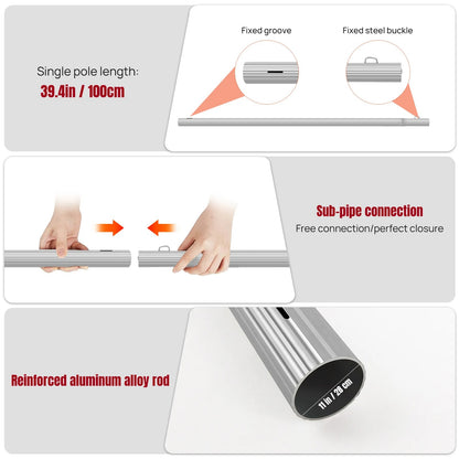 7m Telescopic Water-Fed Cleaning Brush for Windows & Solar Panels