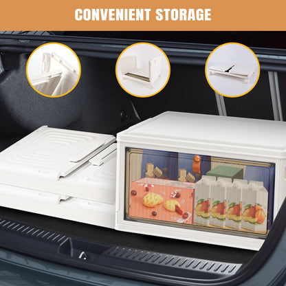 Foldable Storage Cabinet with Wheels – Stackable Organiser