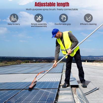 7m Telescopic Water-Fed Cleaning Brush for Windows & Solar Panels