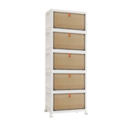 Foldable Storage Cabinet with Wheels – Stackable Organiser