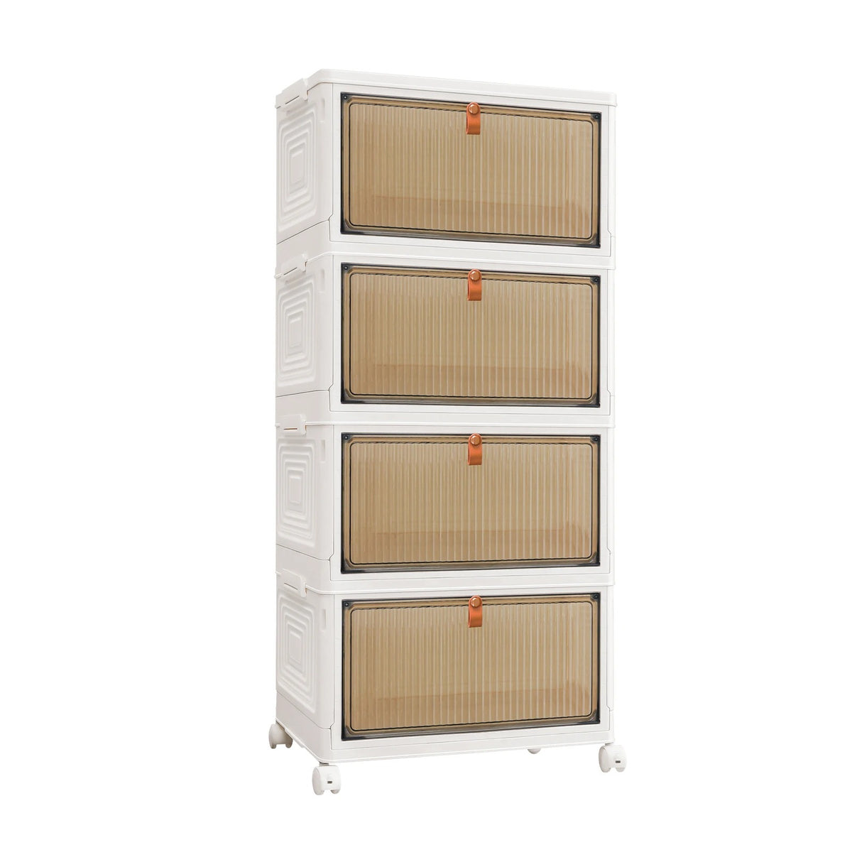 Foldable Storage Cabinet with Wheels – Stackable Organiser