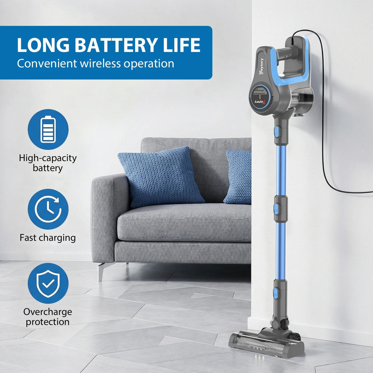 6-in-1 Cordless Vacuum Cleaner – 20,000Pa Suction