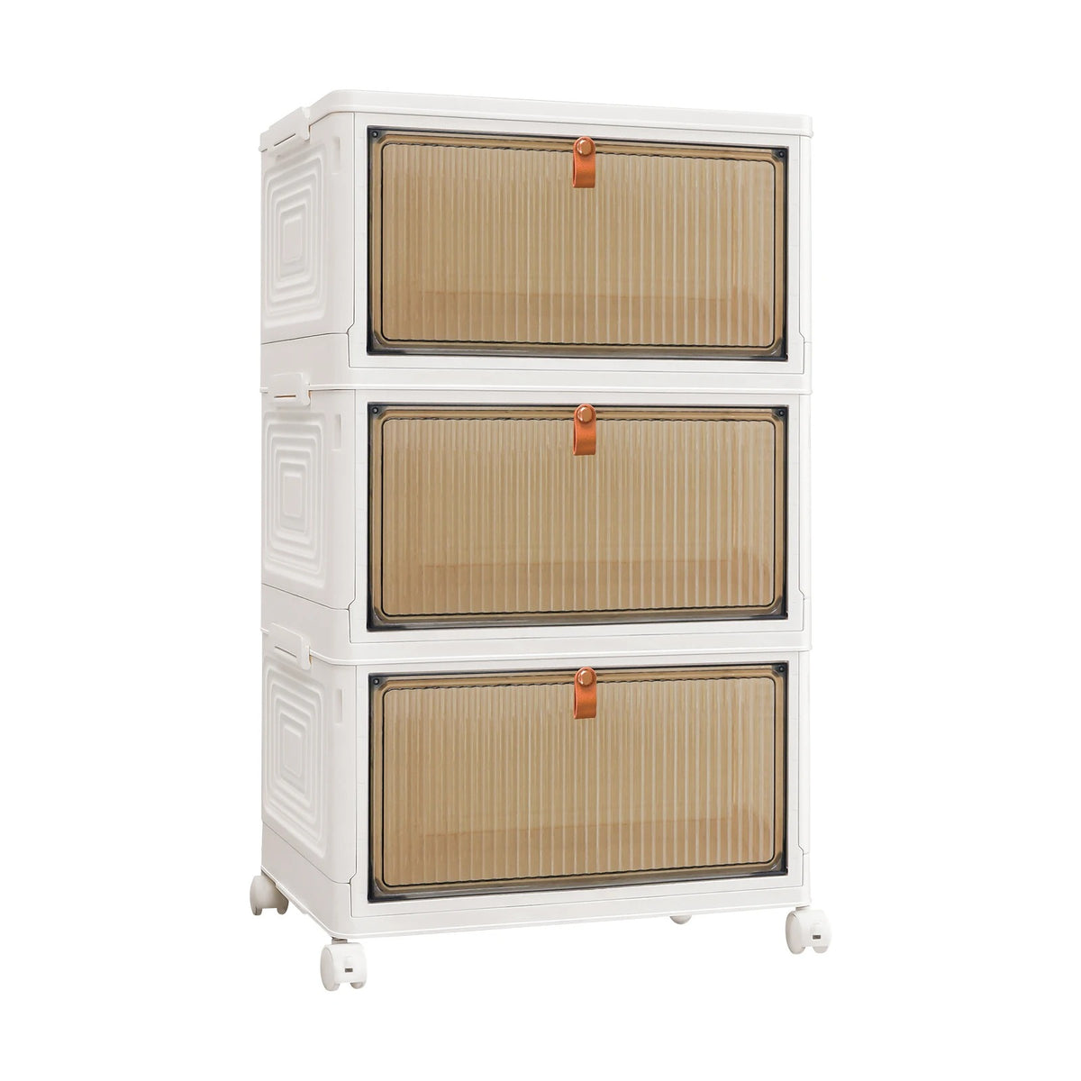 Foldable Storage Cabinet with Wheels – Stackable Organiser
