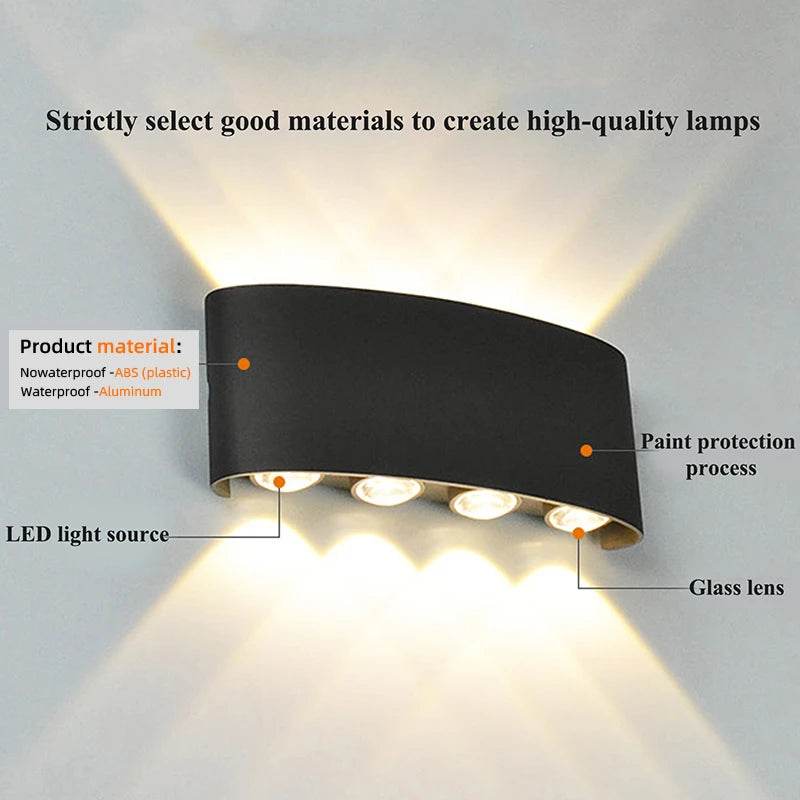 Fitzsi Essentials modern LED wall sconces in sleek design, featuring a durable black finish and bright light source