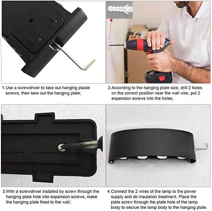 Step-by-step installation guide for modern LED wall sconces with tools and mounting instructions