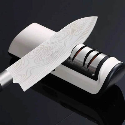 Fitzsi Essentials multifunctional sharpener gadget with a stainless steel knife for easy blade sharpening