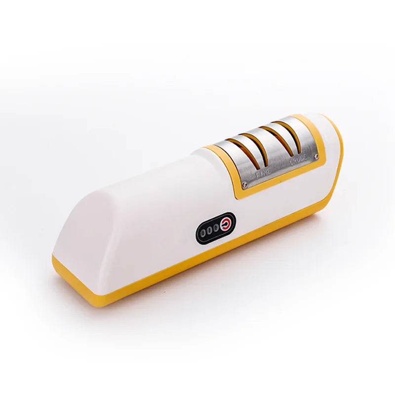 Fitzsi Essentials multifunctional sharpener gadget in white and gold with multiple sharpening slots