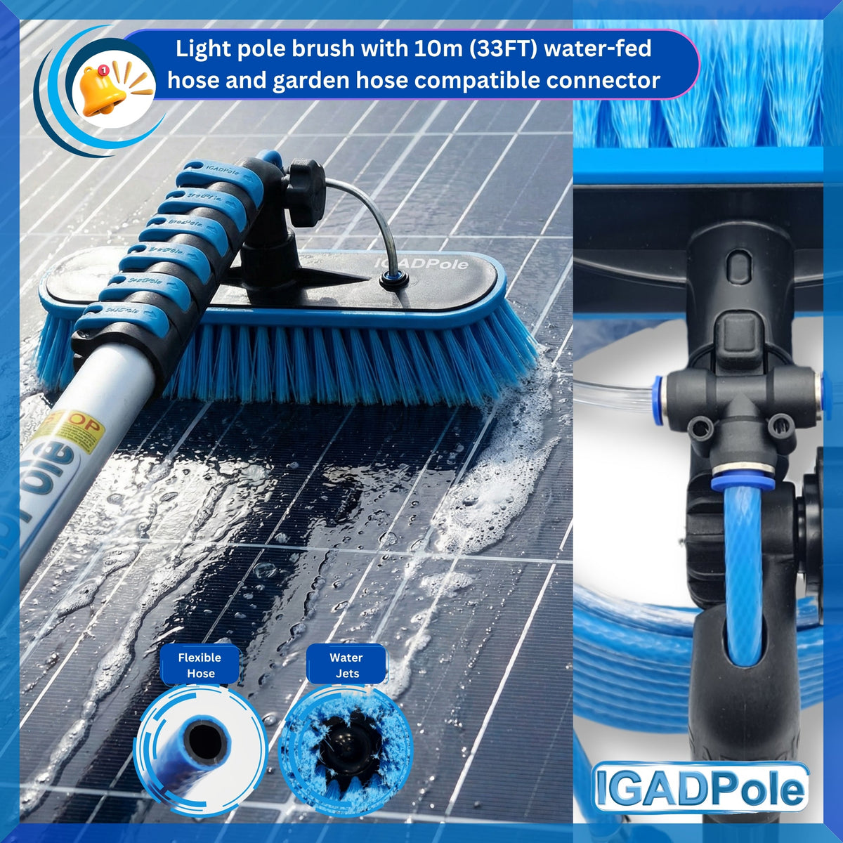 IGADPole 9m (30ft) Telescopic Water-Fed Window Cleaning Kit