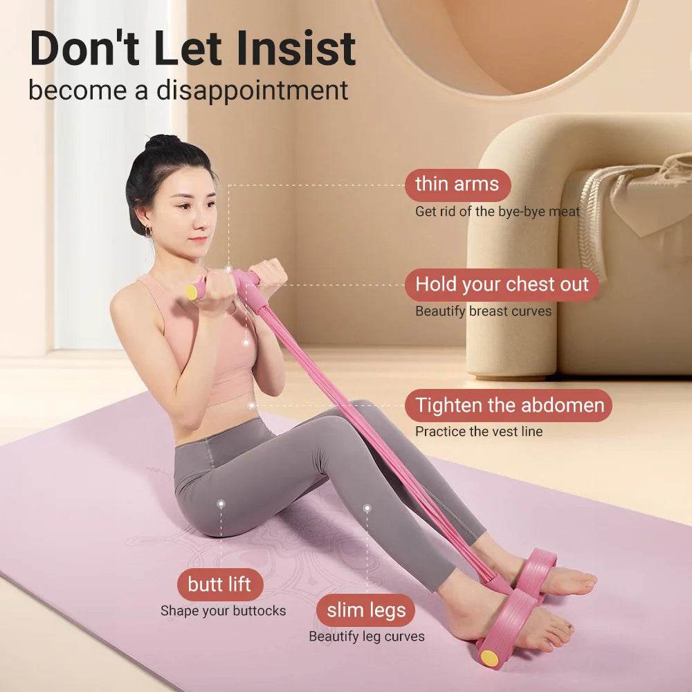 Fitzsi Essentials pink resistance bands workout for effective home exercise and toning body muscles