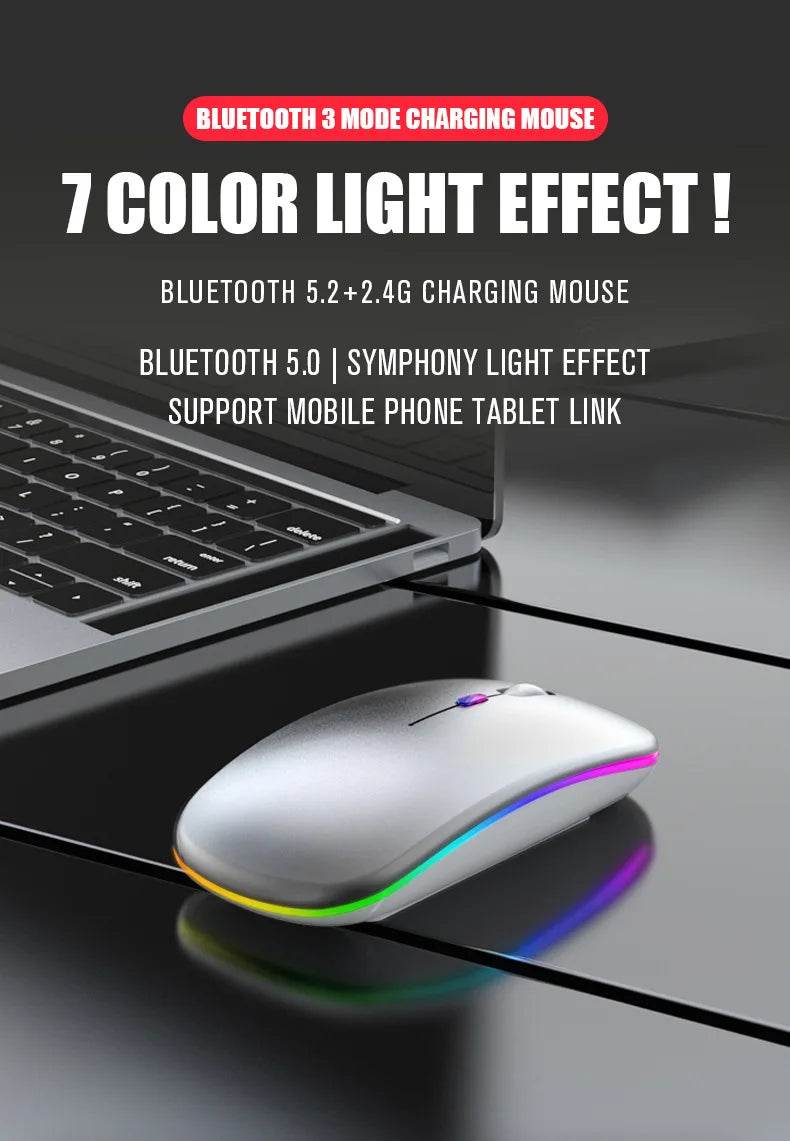 Fitzsi Essentials rechargeable Bluetooth wireless mouse with seven color light effect and Bluetooth 5.0 connectivity
