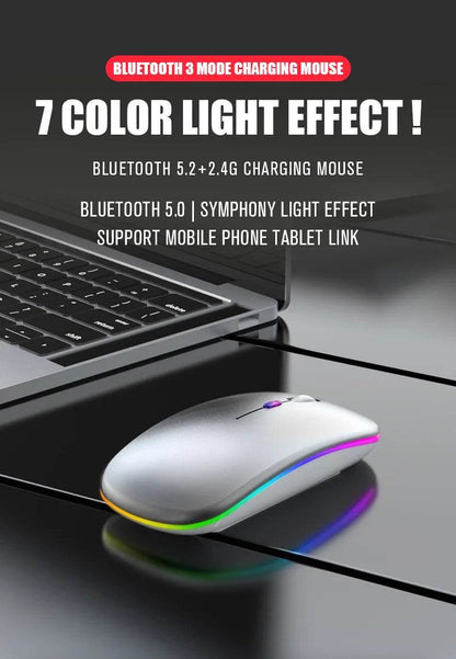 Fitzsi Essentials rechargeable Bluetooth wireless mouse with seven color light effect and Bluetooth 5.0 connectivity