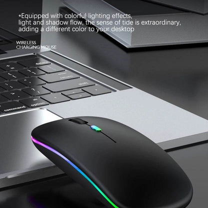 Fitzsi Essentials rechargeable Bluetooth wireless mouse with colorful lighting and ergonomic design