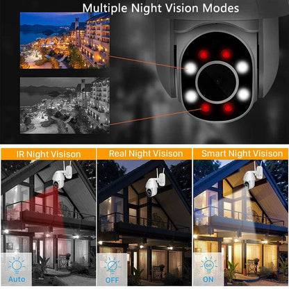 Tuya Smart Outdoor Camera with multiple night vision modes for enhanced security monitoring