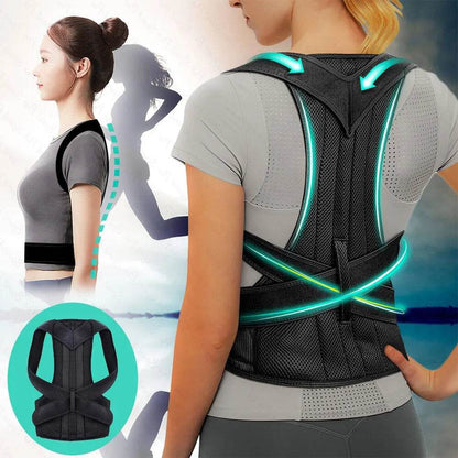 Fitzsi Essentials adjustable posture corrector designed for enhanced back support and alignment with breathable material.