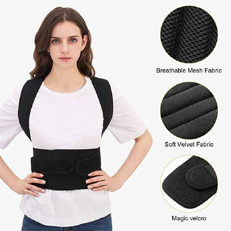 Fitzsi Essentials adjustable posture corrector in breathable mesh fabric for improved spine alignment