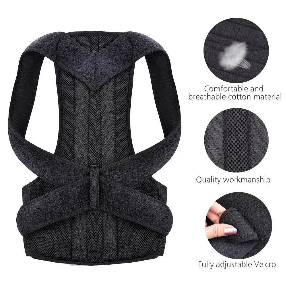Fitzsi Essentials adjustable posture corrector with breathable cotton material and fully adjustable design