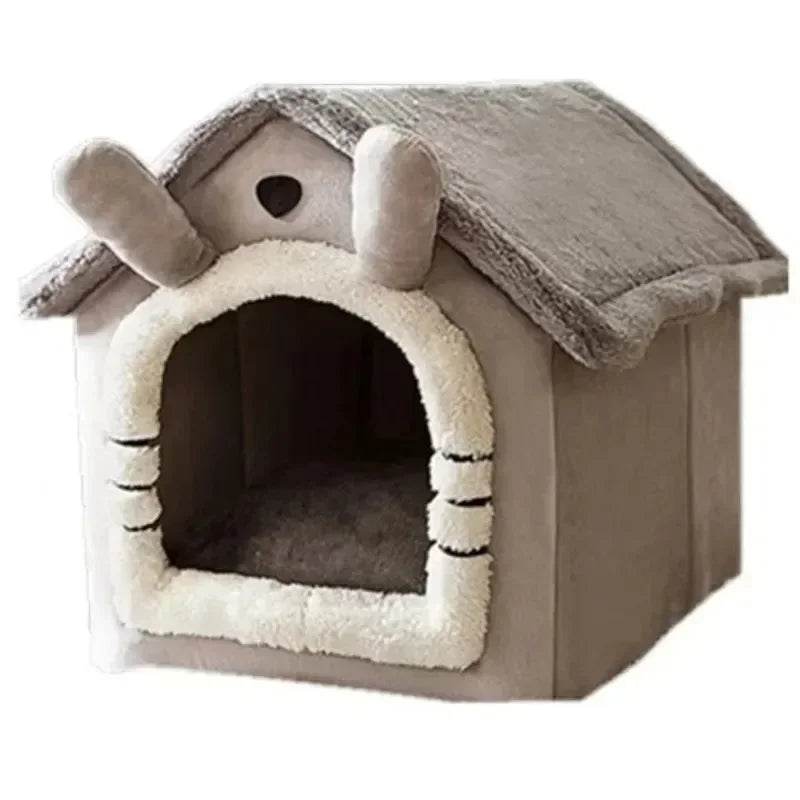 Cozy Fitzsi Essentials washable cat and dog bed in a charming house design for pets