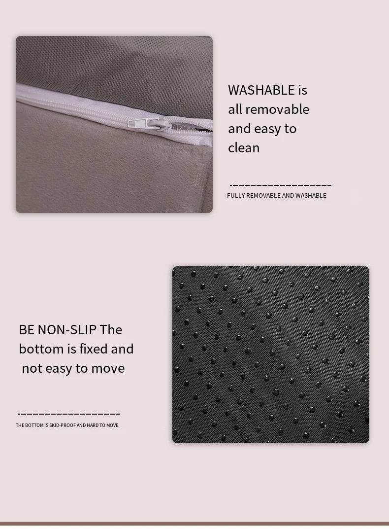 Fitzsi Essentials washable cat and dog bed with removable cover and non-slip bottom for easy cleaning