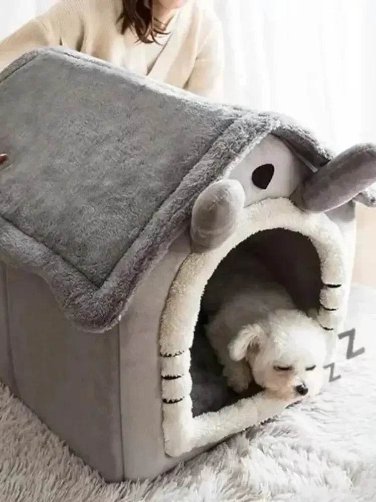 Cozy Fitzsi Essentials washable cat and dog bed in a pet house design for comfort and relaxation