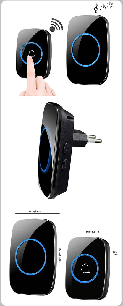 Fitzsi Essentials wireless doorbell EU plug with sleek design and easy-to-use push button
